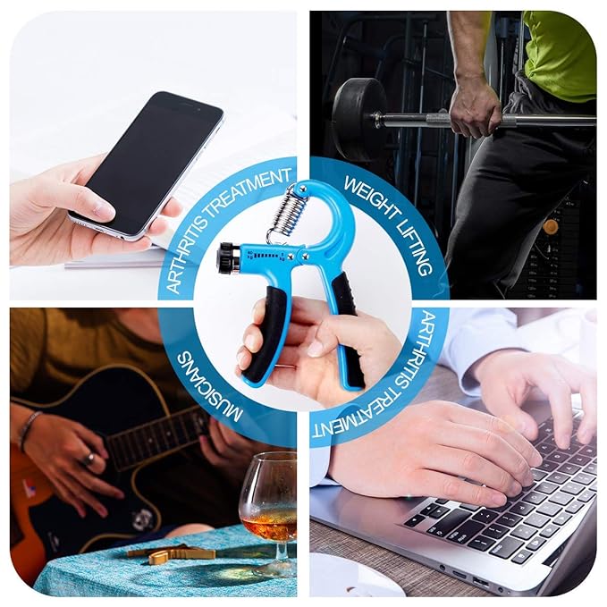 LORDEX – Professional Adjustable Hand Gripper Set for Forearm & Finger Exercise