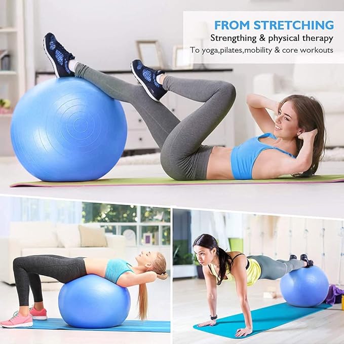 LORDEX – Premium Exercise Ball for Yoga, Pilates & Full-Body Fitness